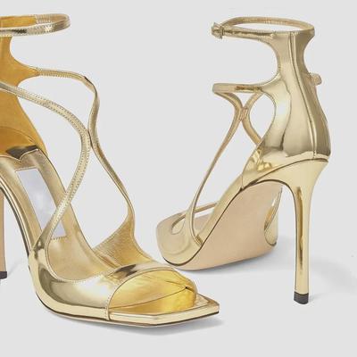 Spring/Summer Cross-Buckle Open-Toe Stiletto Heels for Women - Popular New Arrival