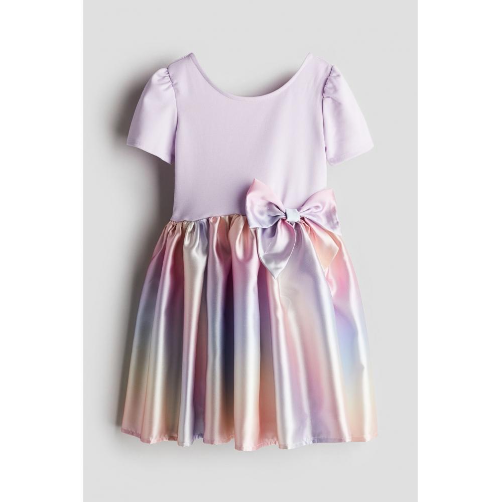 

H M Flare Dress Purple Rainbow Gradation