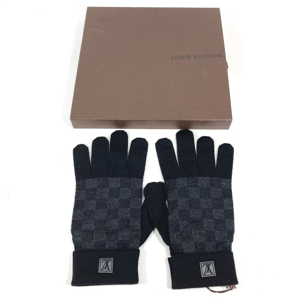 Louis Vuitton M70006 Damier Graphite Gon Petit gloves wool / polyester Black
