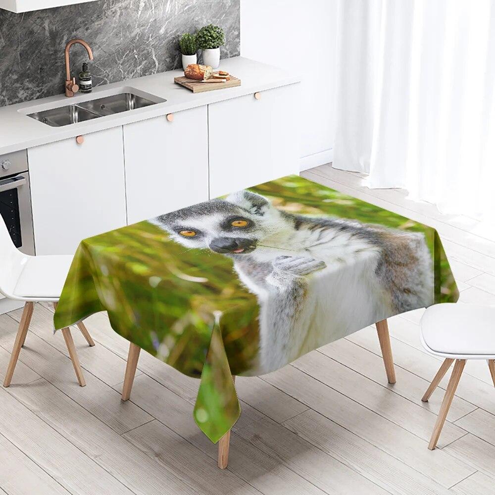 Animal Tablecloth Shark Tiger Elephant Leopard  Party Restaurant Banquet Decoration Waterproof Home Table