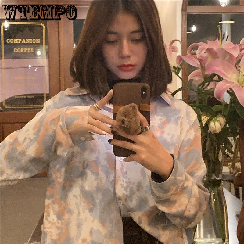 Spring and Summer Women's Shirt Floral Shirt Design Sense Vintage Loose Top Versatile Small Chiffon Shirt