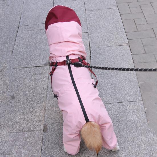 Haustier Regenmantel mit Kapuze Hunde Regenjacke Doppellagig Wasserdicht Poncho Outdoor Regenbekleidung