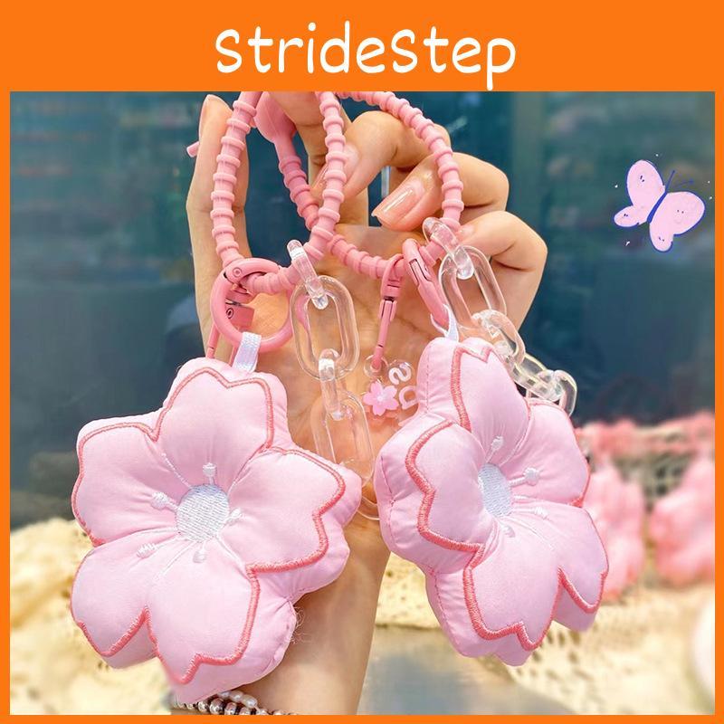 Cherry Plush Pink Blossom Keyring Bag Decoration Creative Flower Decoration