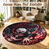 Round Rug Custom NameTokyo Ghoul Pattern Non Slip Carpet Home Floor Decor