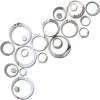 Set of 24 Round Acrylic Mirror Wall Stickers for Living Room or Bedroom Decoration