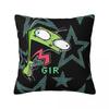 Invaders Zims Cartoon Pillow Cover Square Pillow Case Cushion Cover Vintage Graphic Pillowcases For Sofa Home Decorative