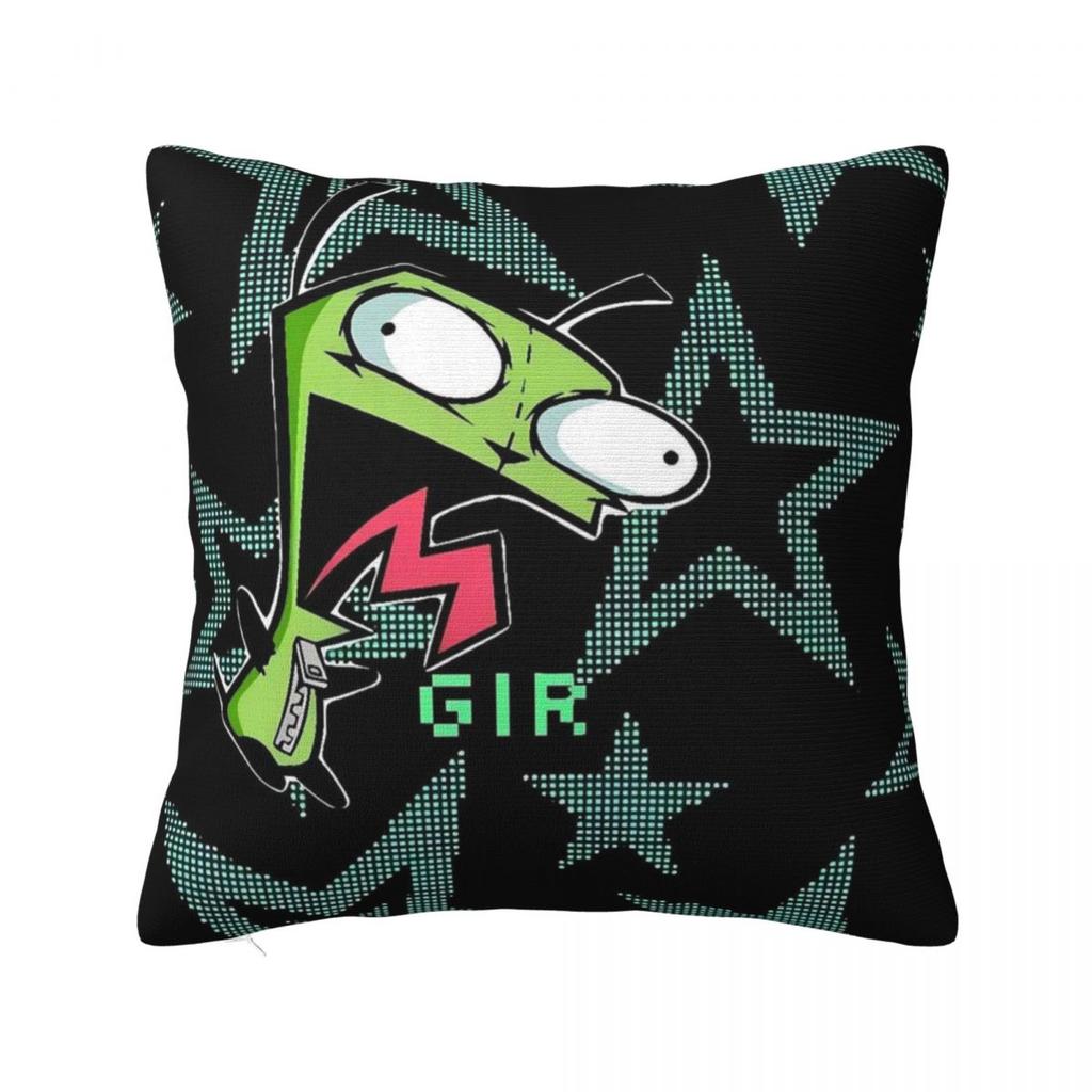 Invaders Zims Cartoon Pillow Cover Square Pillow Case Cushion Cover Vintage Graphic Pillowcases For Sofa Home Decorative