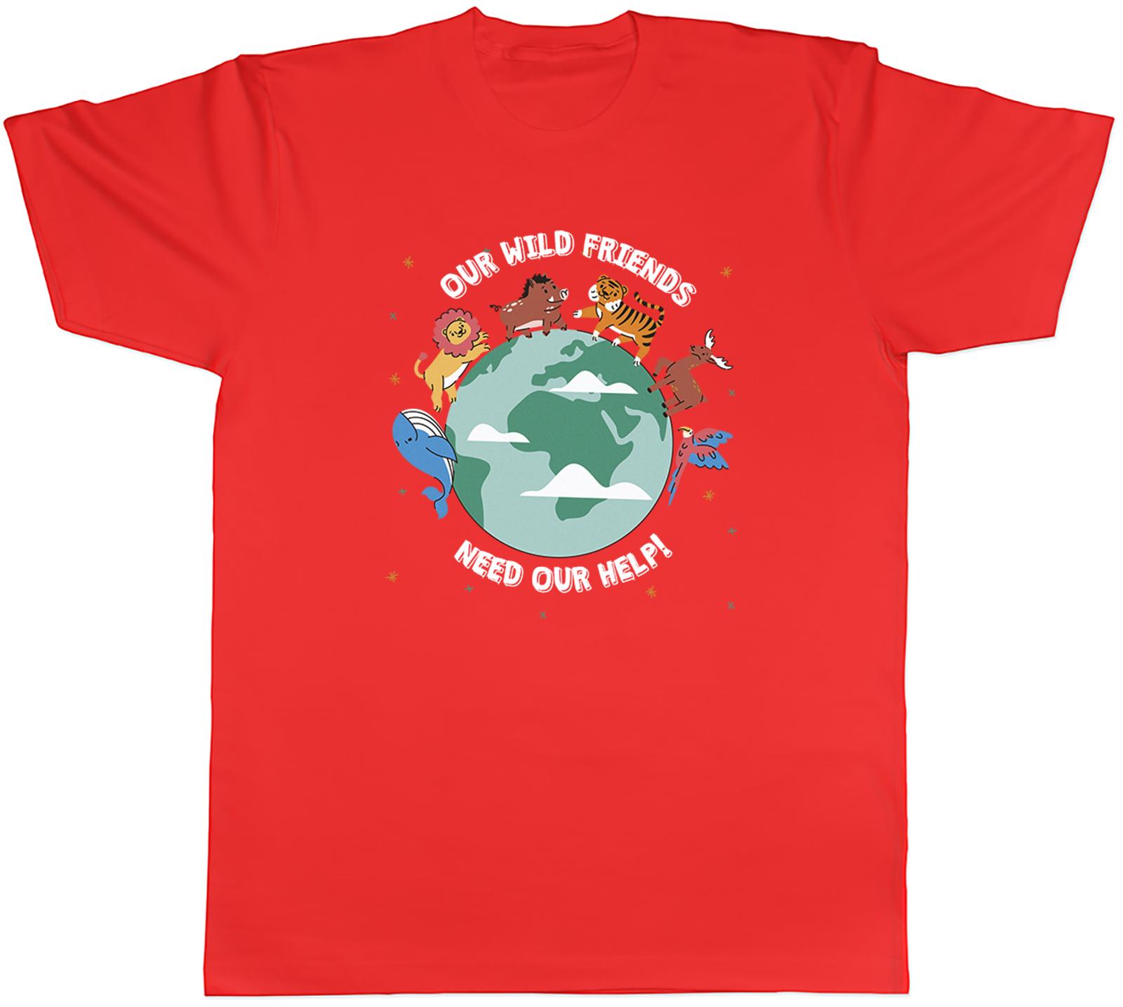 Our Wild Friends Need our Help Wildlife Day Unisexs TShirt Tee Gift Top S
