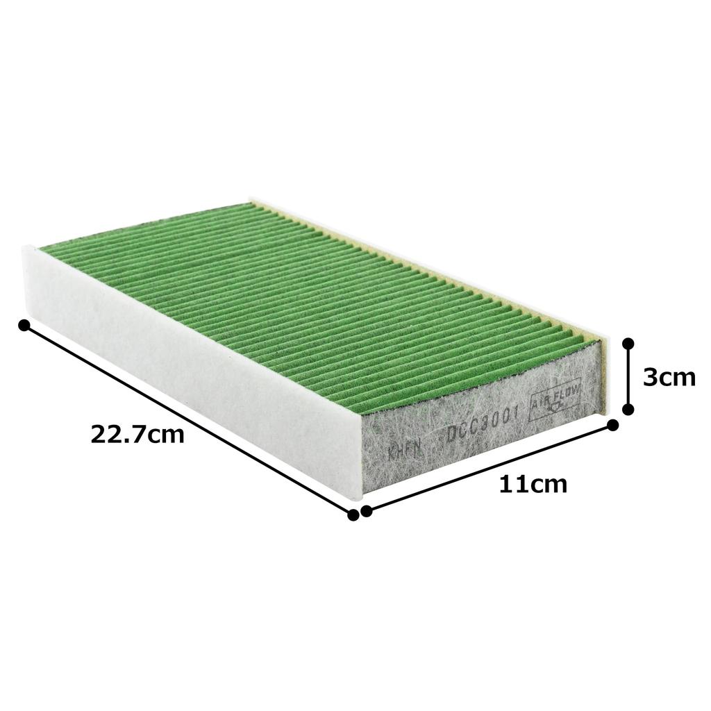 DENSO Car Air Conditioner Clean Air Filter DCC3001 High Dust Compatibility Confirmation Filter, (014535-1000), Removal, PM2.5 Protection,