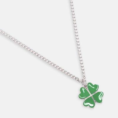 Necklace Surgical Steel String Women's Men's Couple Clover 202ZIDA