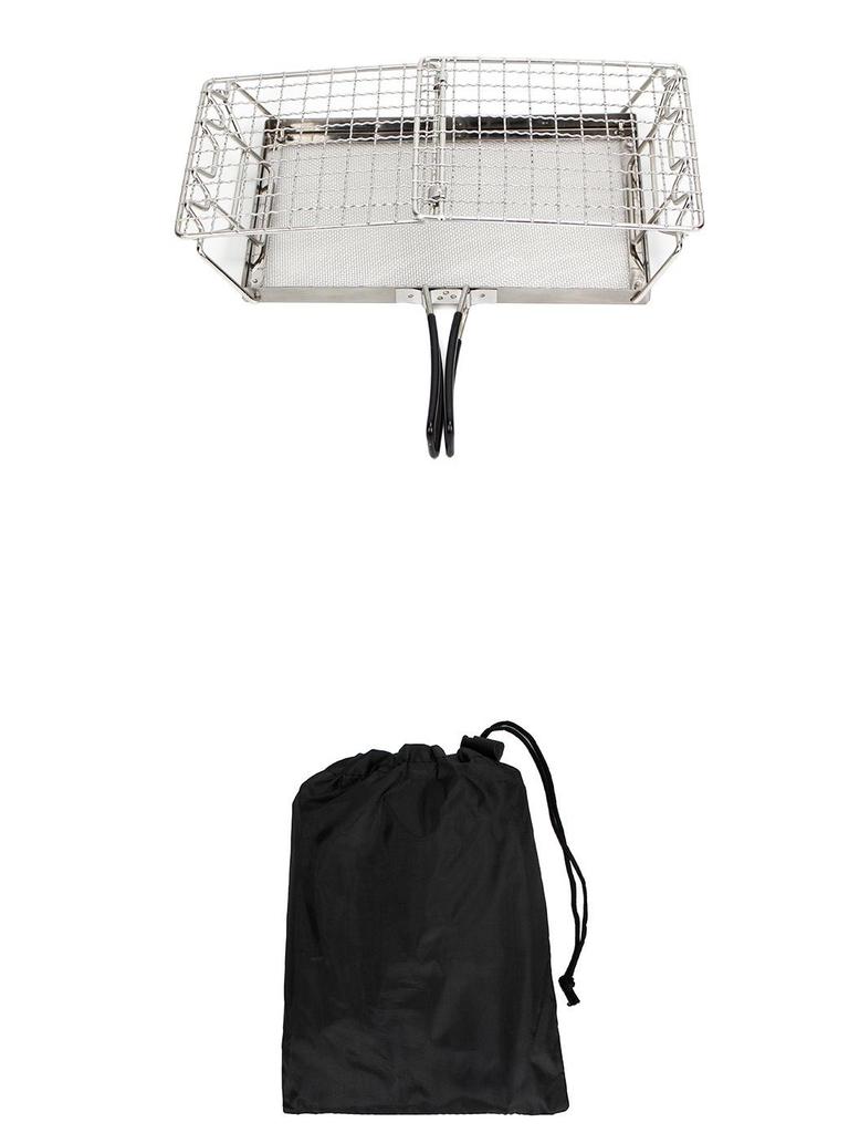 Portable Stainless Steel Folding Toaster Rack for Camping and Grilling