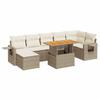 VidaXL Garden Lounge Set with Cushions 8 Pcs Beige Wicker 3327180