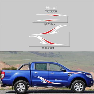For Truck SUV Stripes Graphics (Two Side) Vinyl Graphics Decals Car Stickers