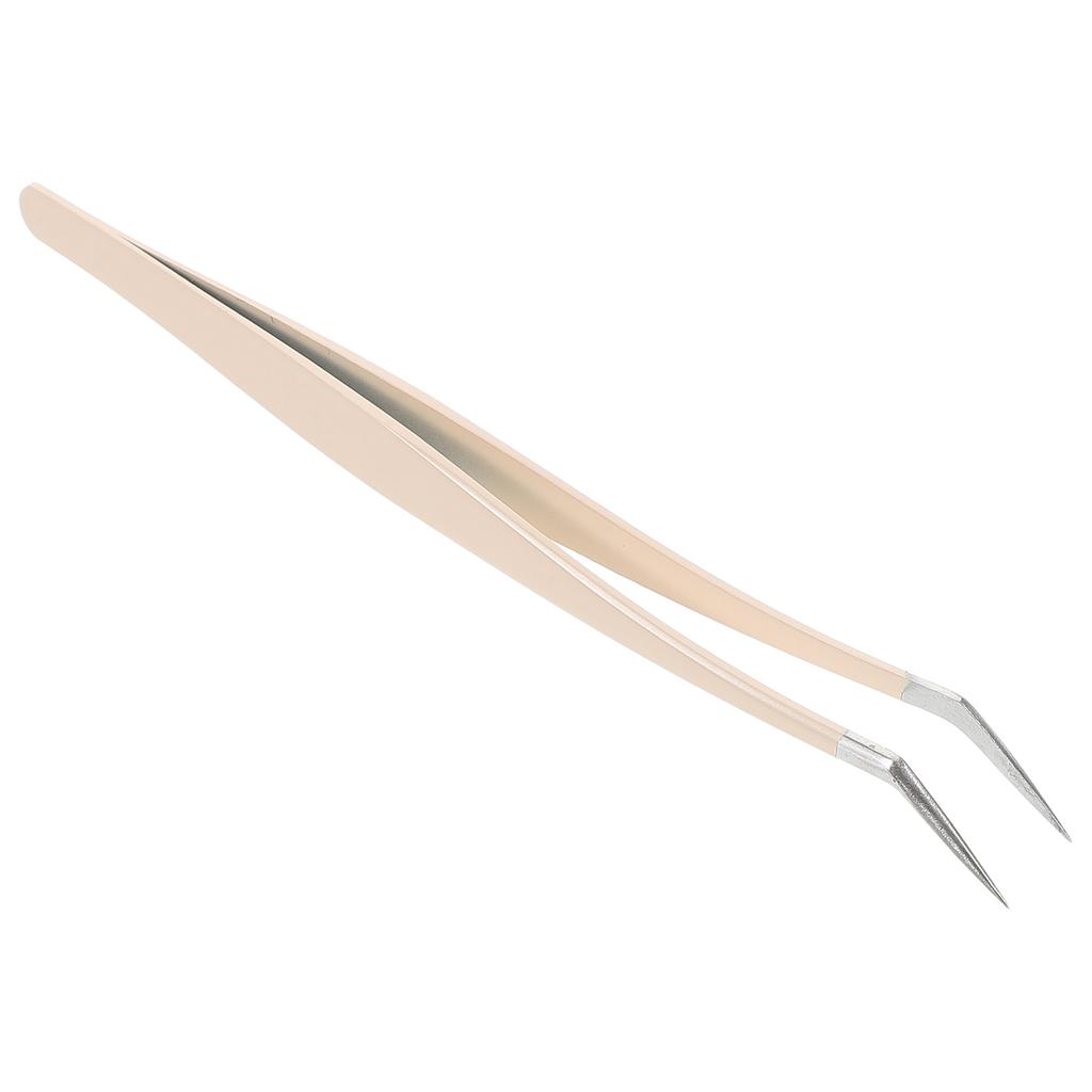 Precision Bent Tip Eyelash Tweezers for False Lashes Double Eyelid Tape Application Makeup Tool Professional