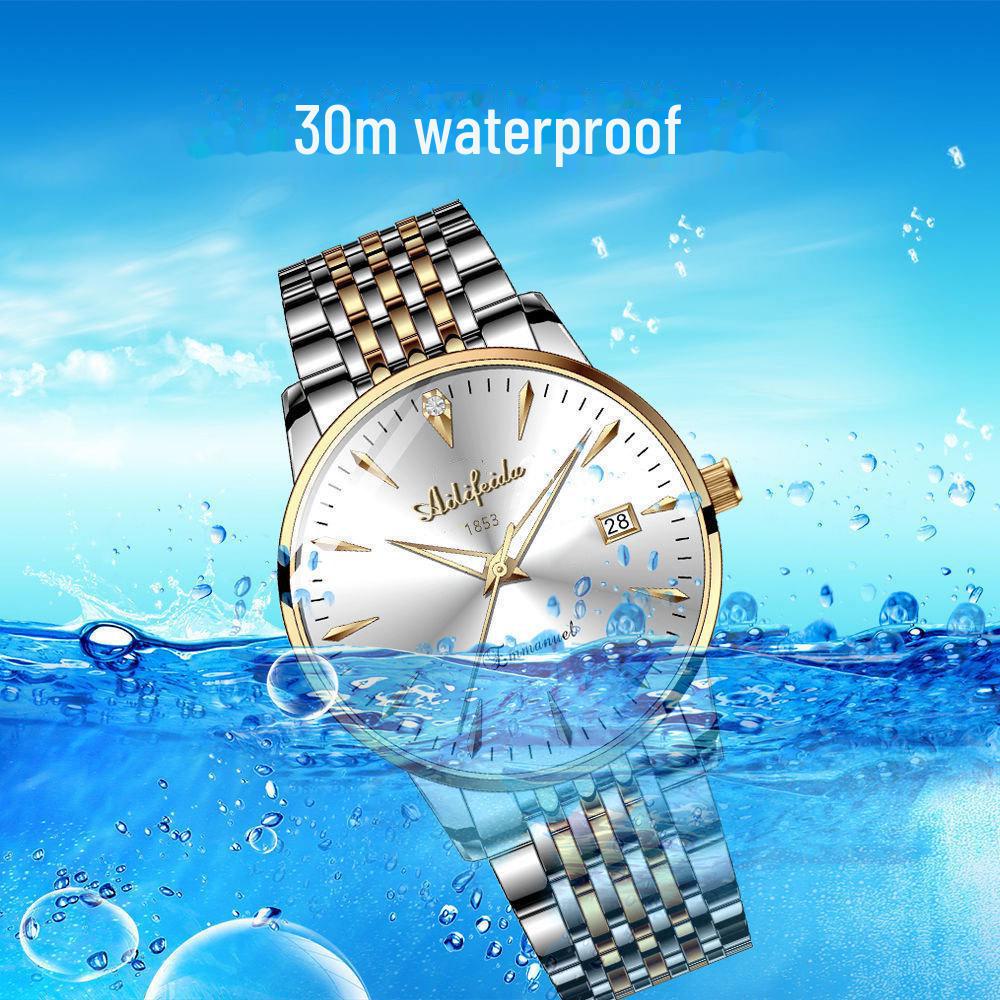Aili Feida Men's Luminous Quartz Watch with Transparent Back and Hollow Design – Hot Selling On Douyin.