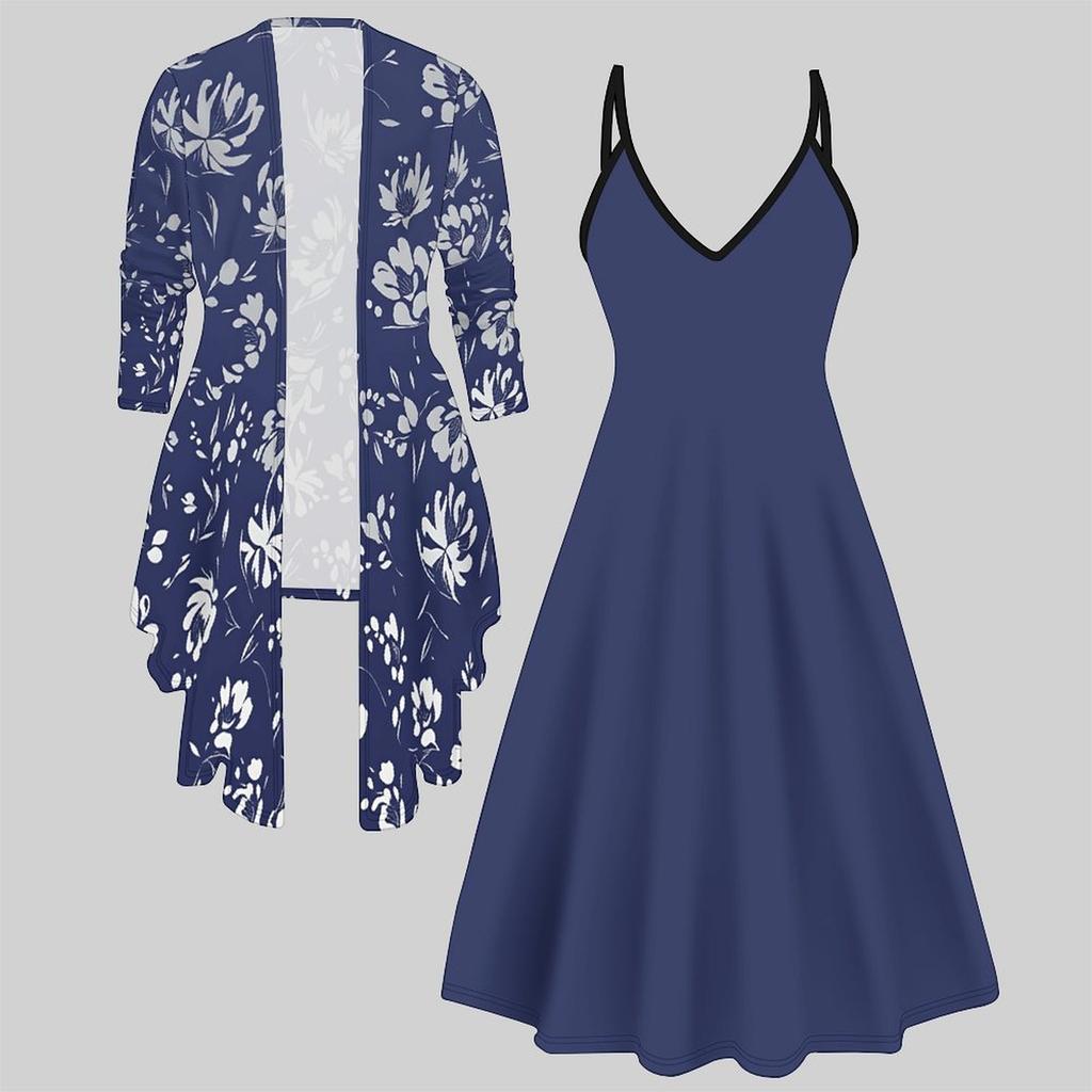 3D  Printed  Set Dress Coat ,  Single Color, Diverse Shapes  Fashion Print,suitable for Various Scene Fashion Styles