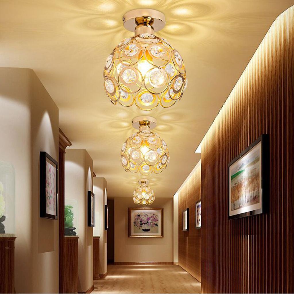 Delicate Crystal Chandelier Ceiling Lampshade for Corridor Porch Cafe Bar
