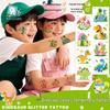 Children's Glitter Dinosaur Waterproof Tattoo Stickers - Fun, Long-lasting Party Decorations