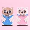 Eye-catching Wooden Owl Decor In Bright Colors Ideal For Easter Celebrations And Festive Decorations