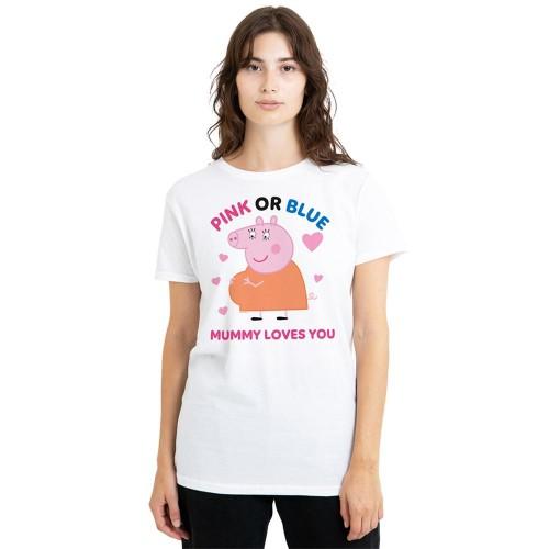 Peppa Pig Womens/Ladies Pink Or Blue Mummy Pig Loves You T-Shirt