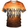 3D Printed Cute Penguin T Shirt For Men Women Animal Pattern T-Shirts Fashion Street Oversized Short Sleeve O-Neck Tees Tops