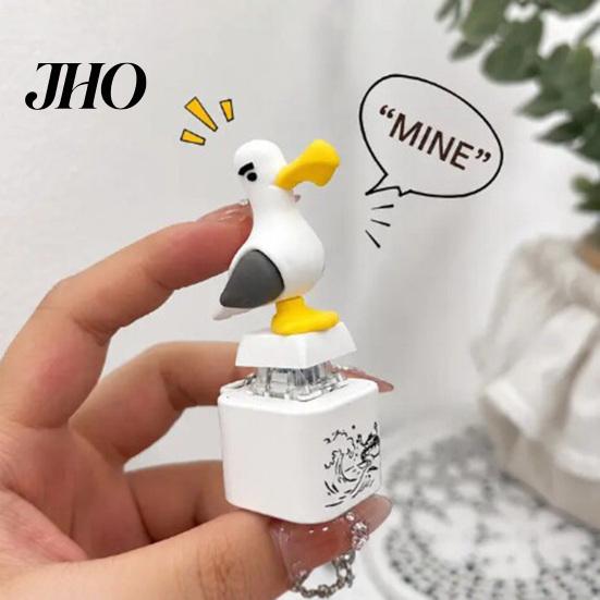 Animal Sound Keychain 1/2Pcs Seagull Mine Button Keychain, Rechargeable Fidget Clicker with Real LED Light & Light, Mini Hanging Buckle Toy