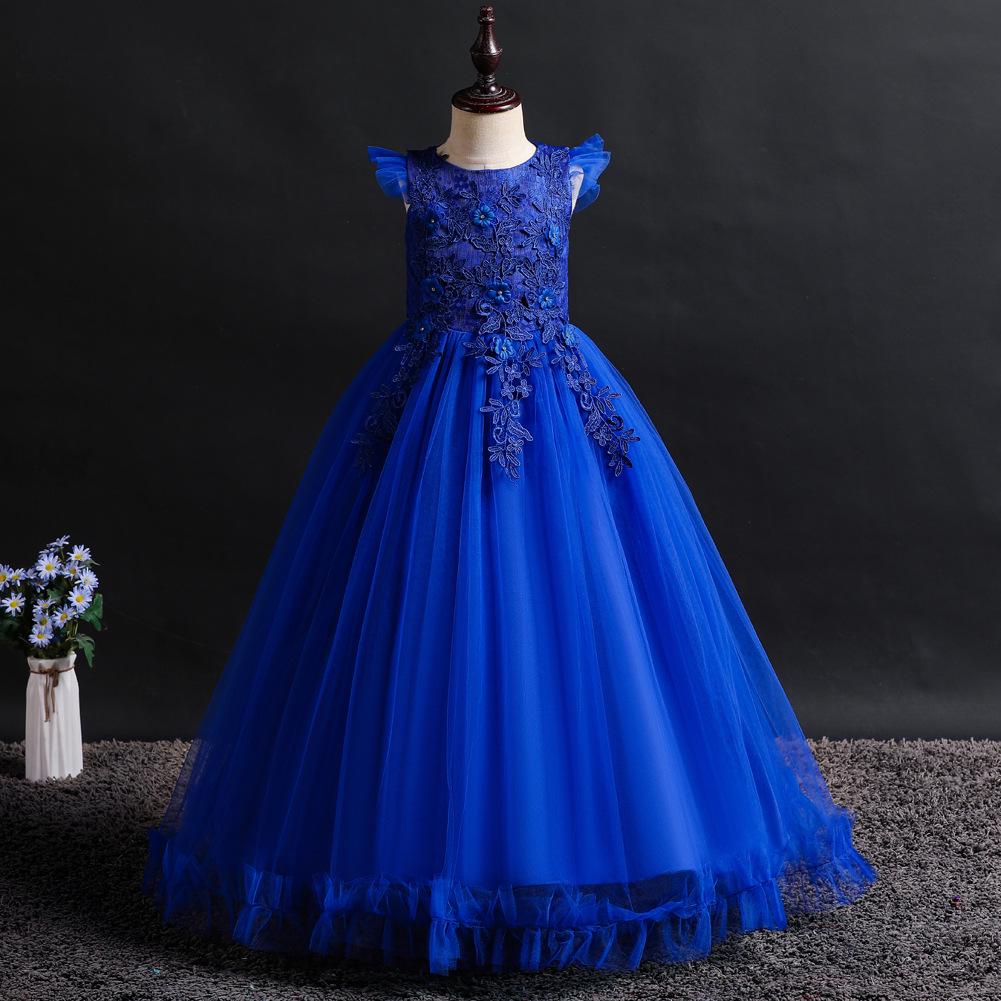 Children's Tulle Embroidered Princess Party Dress