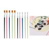 10 Pieces Paint Brushes Profession Paint Brush Round Pointed Tip Nylon Brush Set