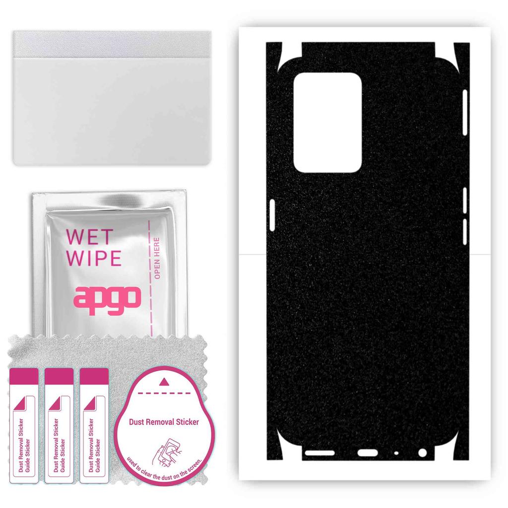apgo Protective Skin Sticker for the Back+sides Compatible with OnePlus Nord CE 2 Lite, Full Wrap Film, Foil, Vinyl - Pattern Matte Black