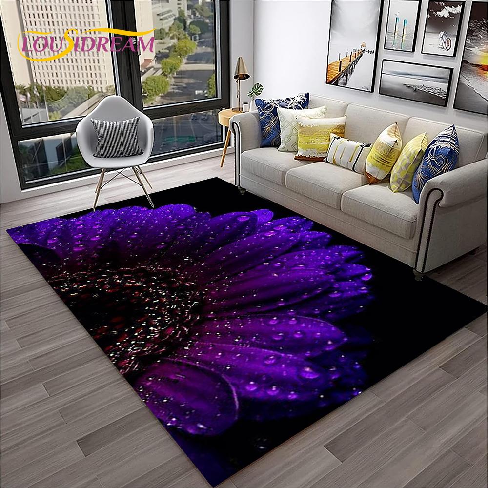 Daisy Nordic Sun Flowers  Carpet Rug for Home Living Room Bedroom Sofa Doormat Decor,kids Play Area Rug Floor Mat