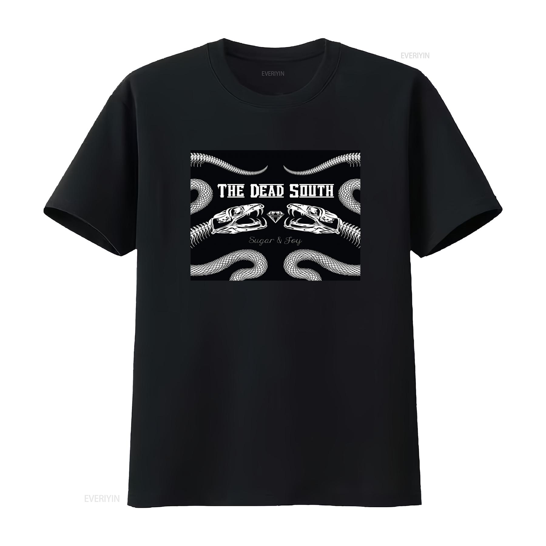 

The Dead South Sugar Joy Snake Print T Shirt for Fashion Streetwear vintage Washed Stretched Soft fashion homme 4XL
