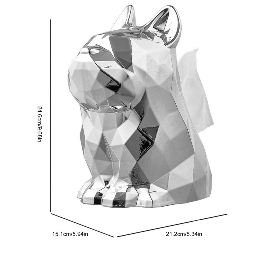 Tissue Dispenser Creatively Electroplated Tissue Box Light Luxury Facial Tissue Holder for Living
