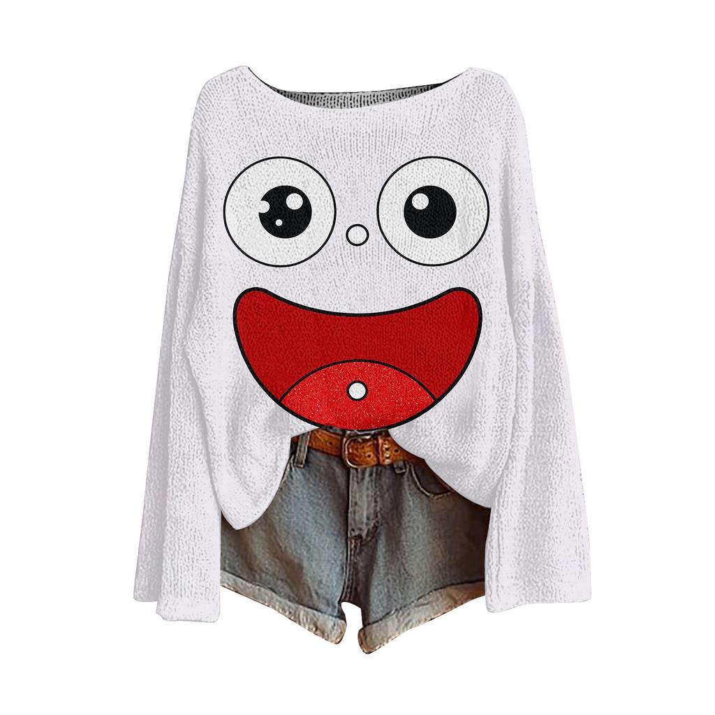 XDC-YZL84-One-word Neck Pullover Sweater 3D Printing