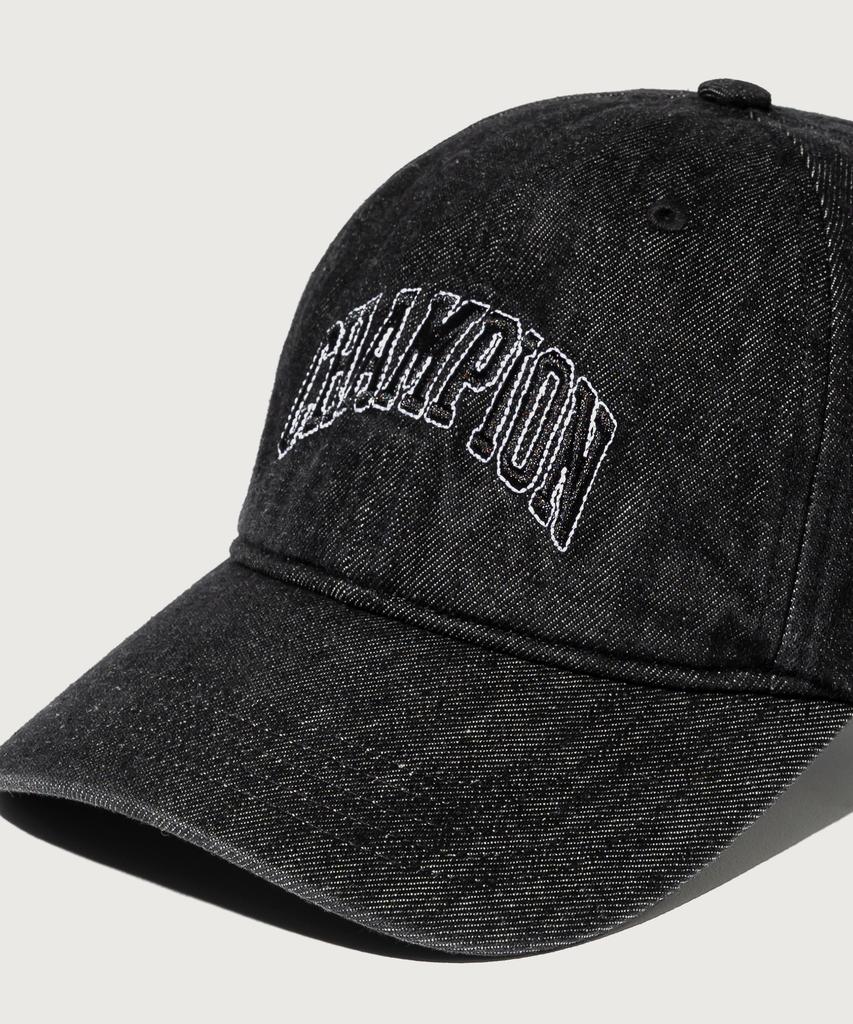 CHAMPION Arch Logo Ball Cap Denim Black