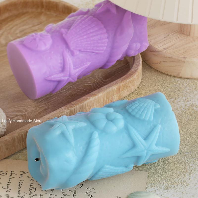 Shell Shaped Candle Silicone Mold 3D Aromatherapy Handmade Candle Handicraft Mold Starfish Gypsum Home Decoration