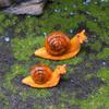 Micro Landscape Simulation Small Snail Garden Decoration Snail Ornament Snail Model Resin Craft Miniature Figurine Home Decor