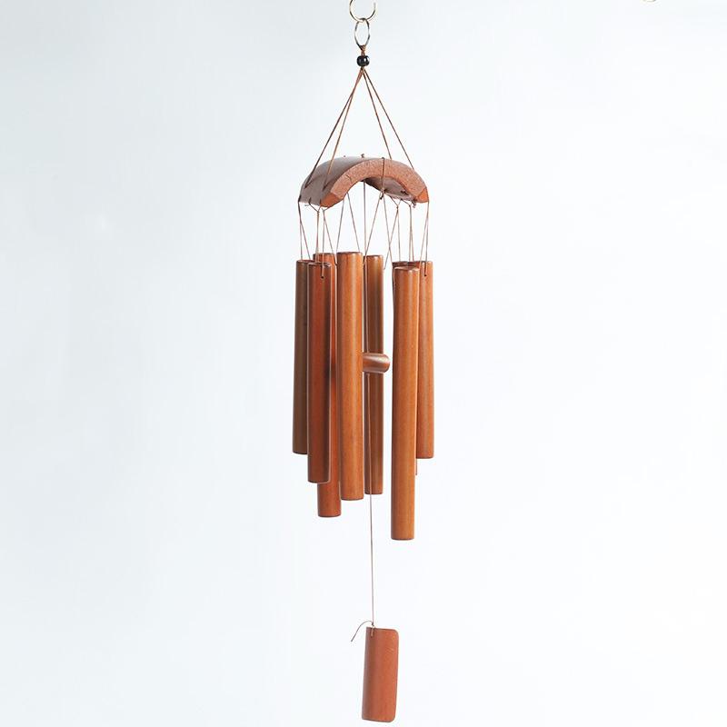 Handmade Tubes Bamboo Bell Natural Wind Chimes  Indoors Pendant Balcony Home Hotel Decor Outdoor Yard Garden Windchime Crafts
