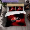 Stade Rennais FC Themed Bedding 3Pcs Duvet Cover Set Decorative Bed Linen For Teen Room Home Decoration
