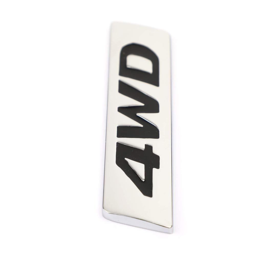 VIPIH Metal Gloss 4WD Emblem Car Fender Trunk Tailgate Badge Decal Sticker 4WD 4X4 SUV Black