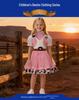 Set Gonna Costume Western Cowboy in Denim Rosa per Bambina per Halloween e Festival