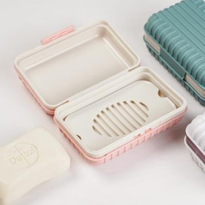 Portable Thickened Plastic Soap Box Waterproof with Lid Travel Soap Dish Leak-Proof Soap Holder Camping