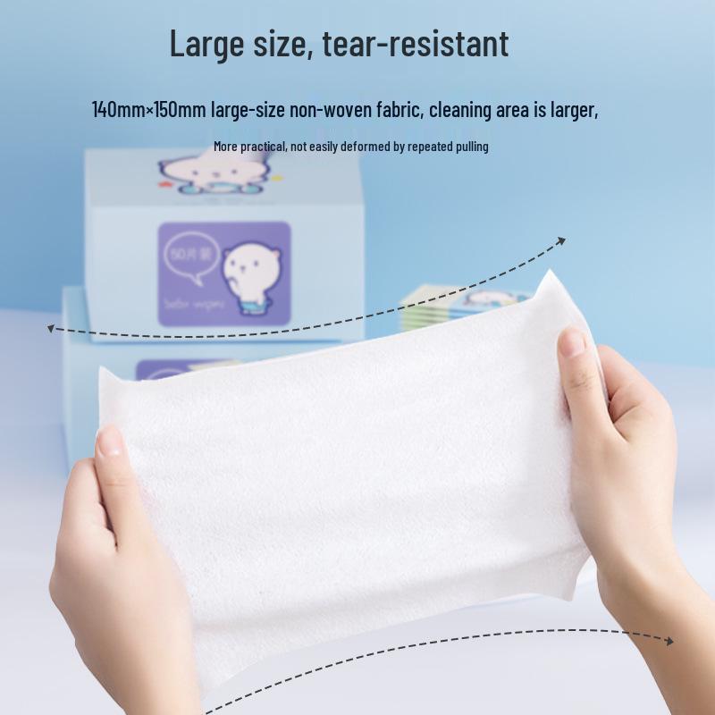 50 Pack Portable Baby Hand & Mouth Cleaning Wet Wipes - Disposable, Individually Wrapped Tissue