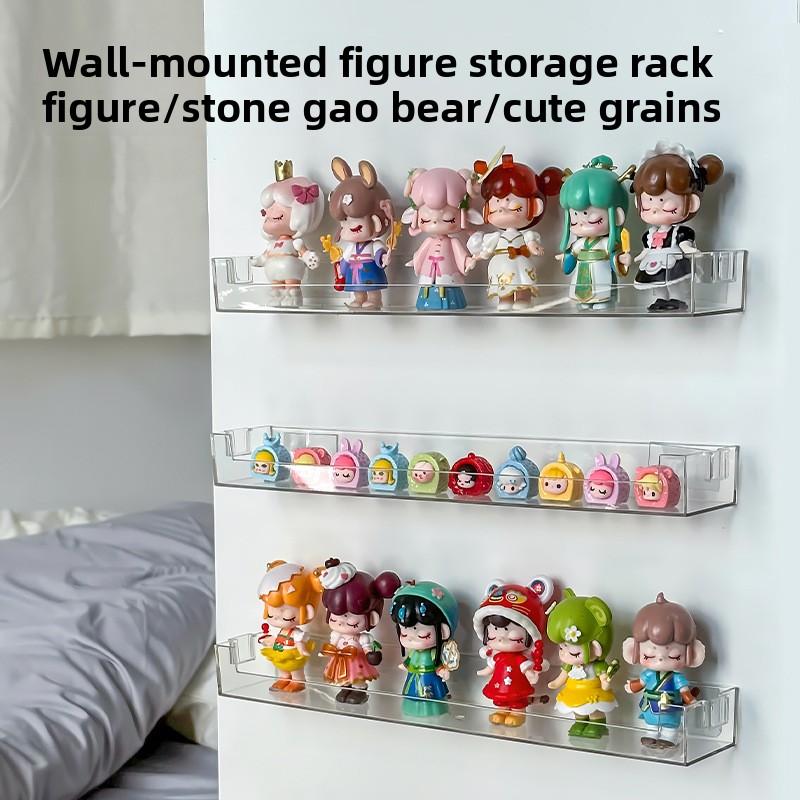 Blindbox Aufbewahrungs-Displayständer Pop Mart Transparentes Acryl Wandmontiertes Aufbewahrungsregal Handgefertigte Ornamente Wandmontierte Displayleiste