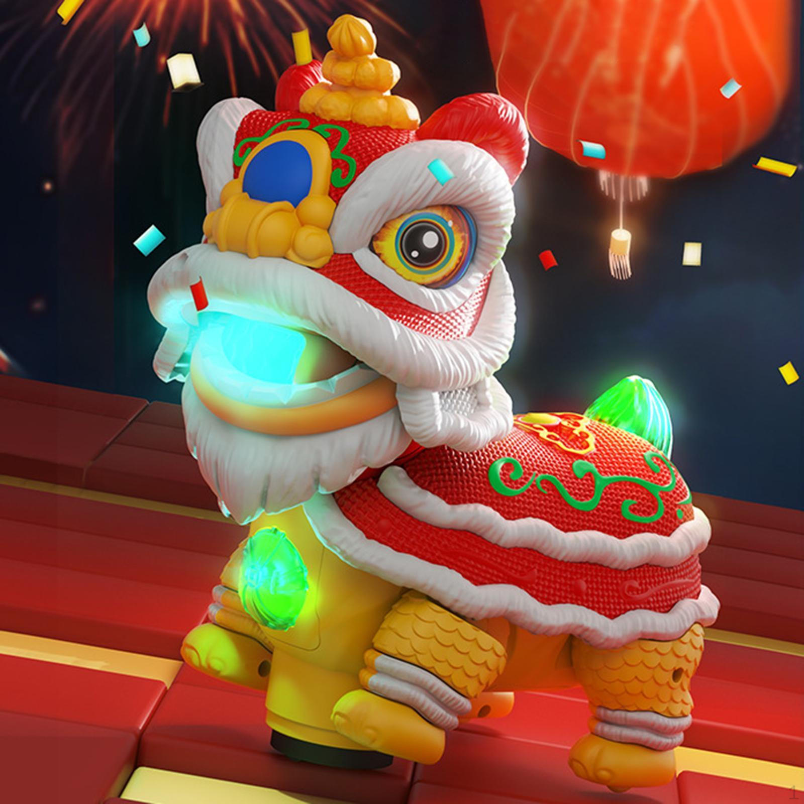 

Танец льва, электрический звук, свет, декор, мальчики, девочки, праздничный подарок, весенний фестиваль, игрушка для