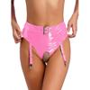 Dame Wetlook Thong Slip Open Shorts Dameundertøy Lakklærundertøy Bikinitunder Sexy Hot Pants