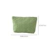 Clearance Djunllk Makeup Bag - Large Capacity Striped Student Pencil Case Small Purse with Zipper, Soft Knitted Bag Clutch Purses for Women Green