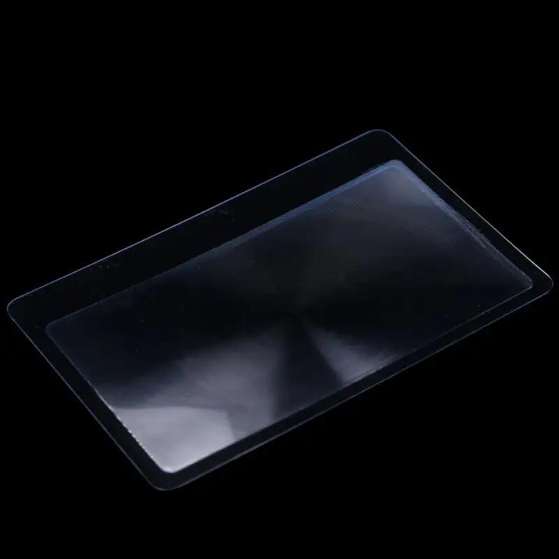 1/10pcs Magnifier Magnification Magnifying Fresnel LENS 8.00*5.50*0.04cm Pocket Credit Card Size Transparent magnifying glass