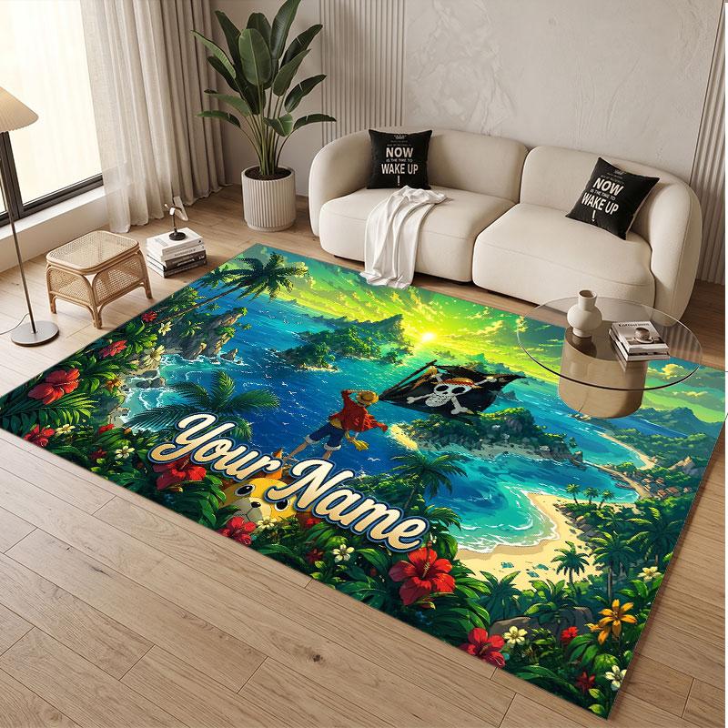 Custom Name Crystal Velvet Rug,One Piece Comfortable Anti Slip Floor Mat For Room Decoration