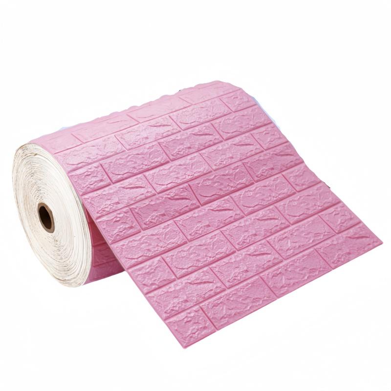 1 Roll of  Wall Sticker Imitation Brick Bedroom Home Decoration Waterproof Self-adhesive DIY Wallpaper Living Room TV Background