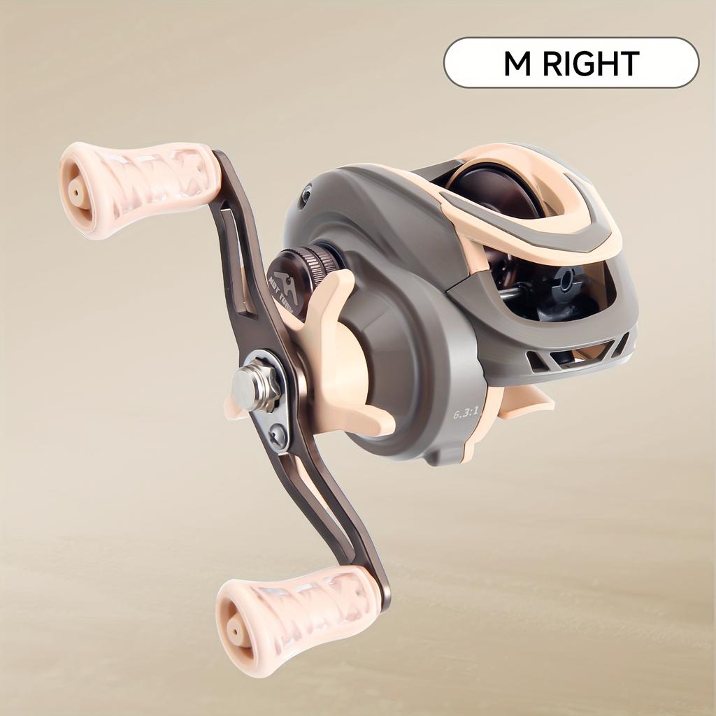 Portable Long-distance Casting Baitcasting Reel with 6.3:1 Speed Ratio Anti-splatter Line Micro-fishing Reel and 3+1 Bearing Clearance Reel Lure Reel